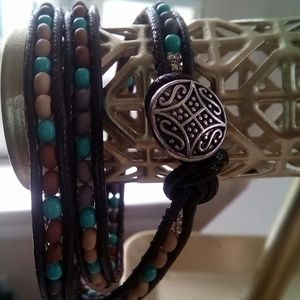 Wax Cord beaded Bracelet